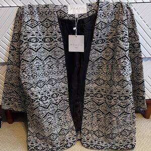 FRNCH Monochrome Geometric Blazer